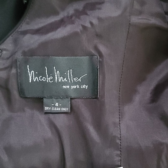 Nicole Miller NYC Long Sheath Dress Size 4 Black - Picture 2 of 6